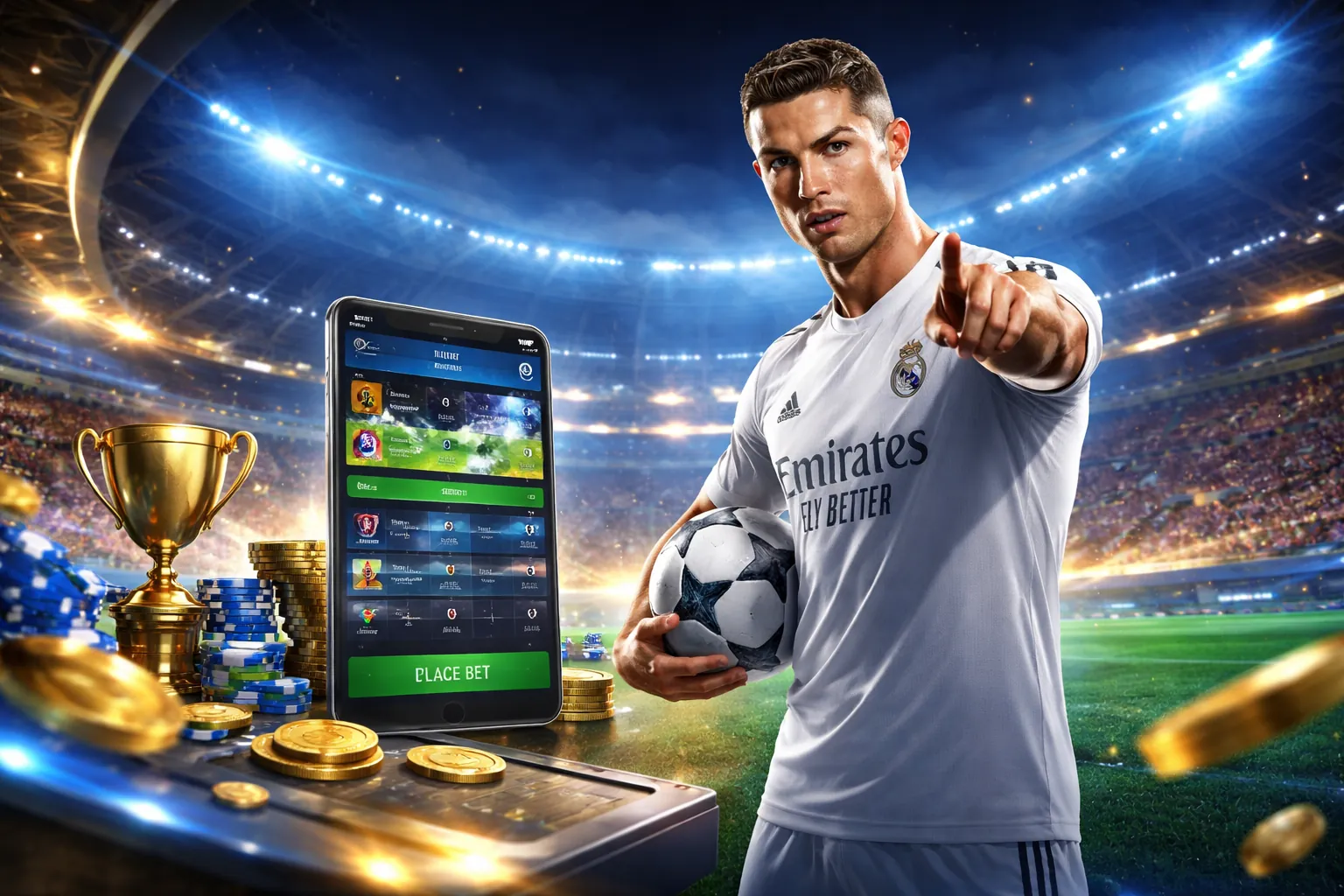 Sân vận động sôi động với logo cl88 win